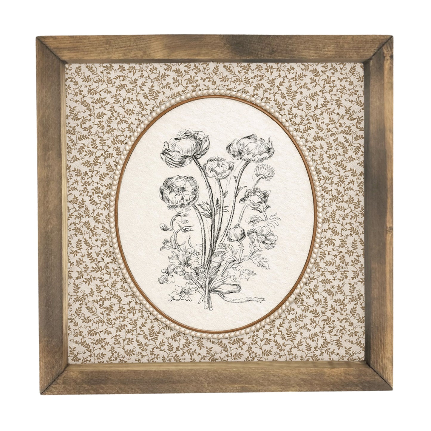 Antique Botanical Bouquet Framed Art