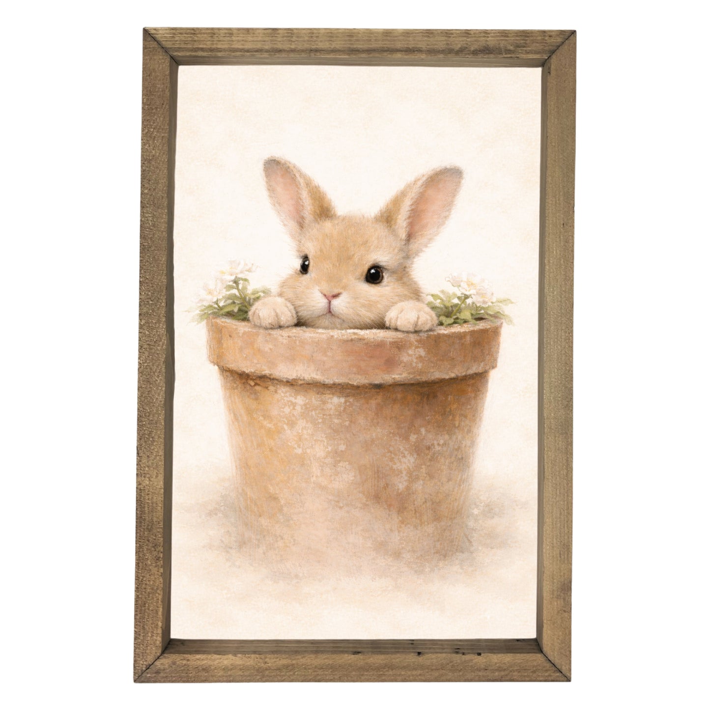 Bunny in Pot Framed Art