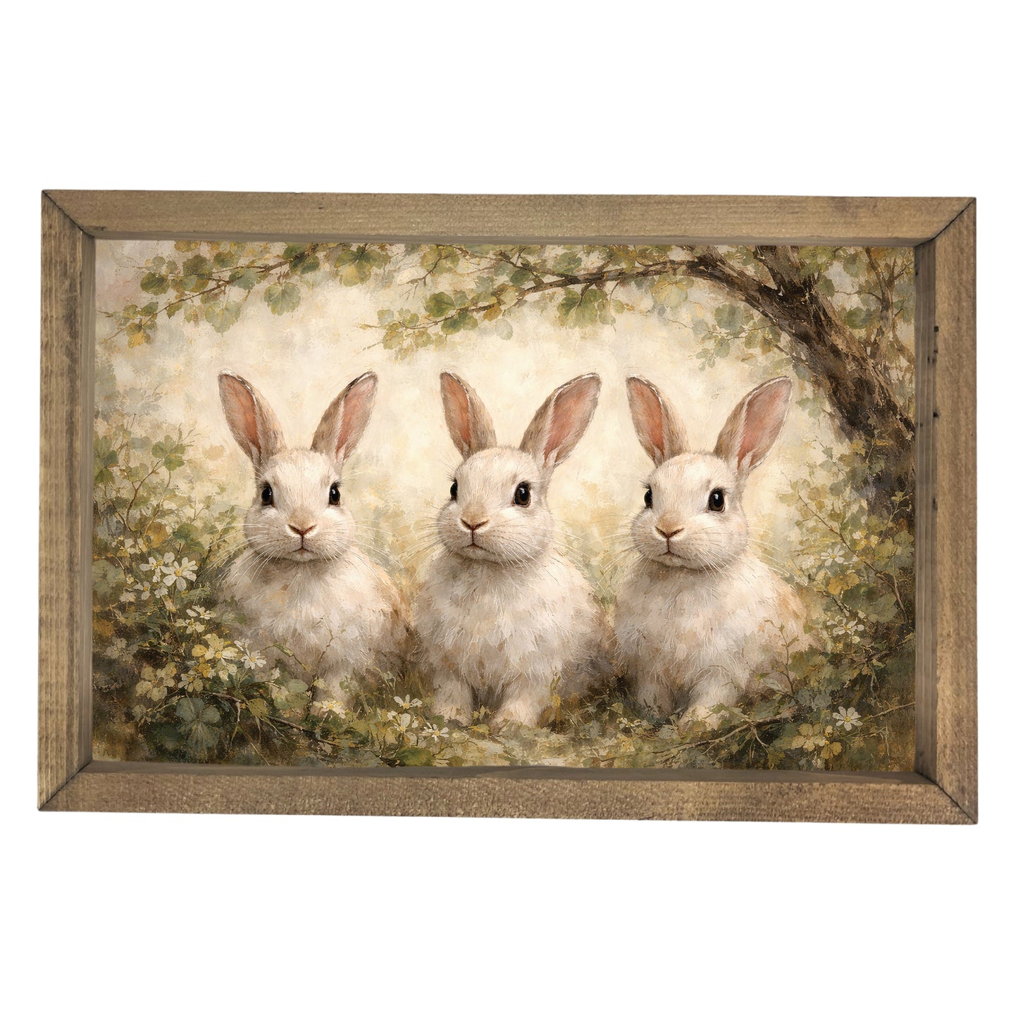 Three Bunnies Framed Art
