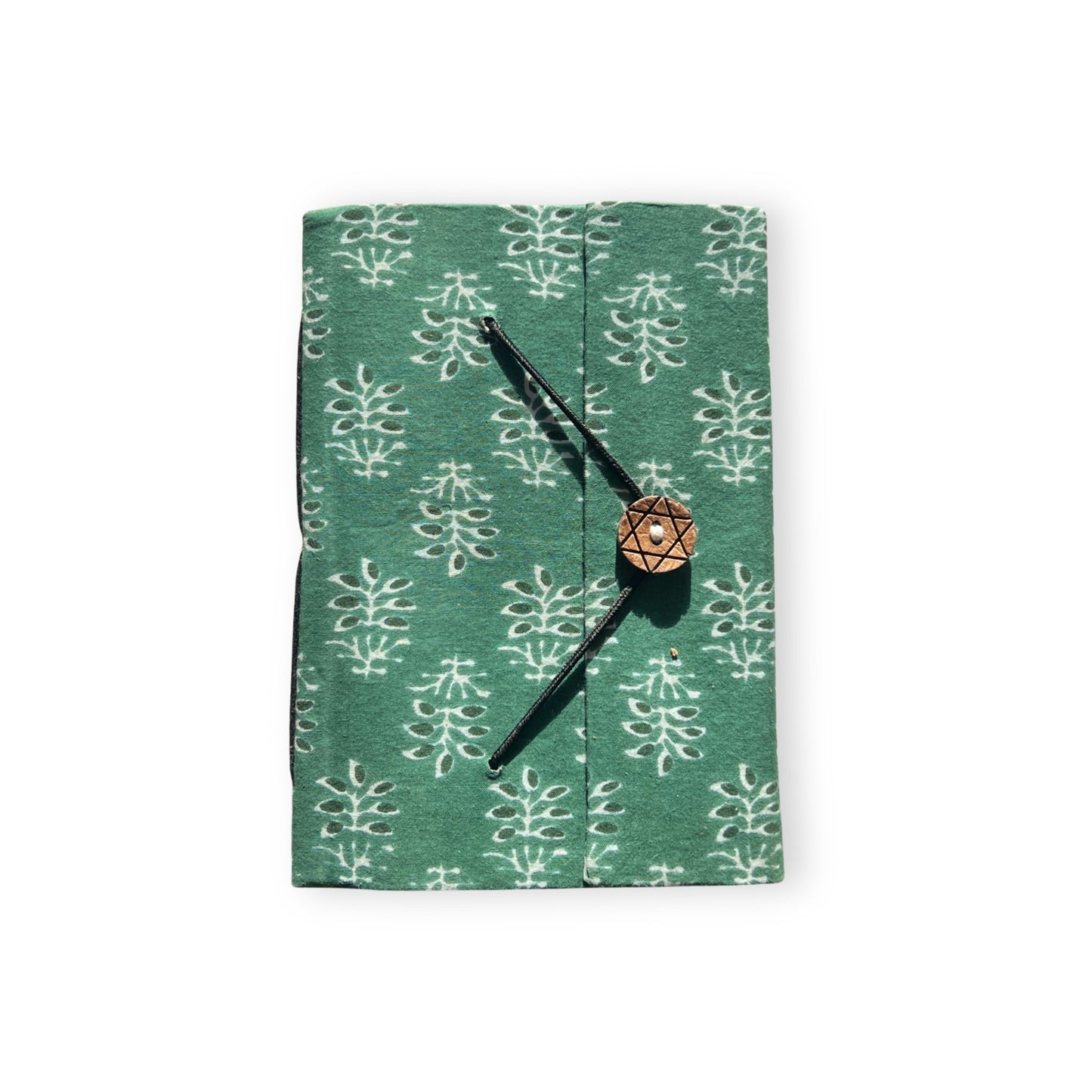 Handcrafted Recycled Paper Journal A5 - Fern Green