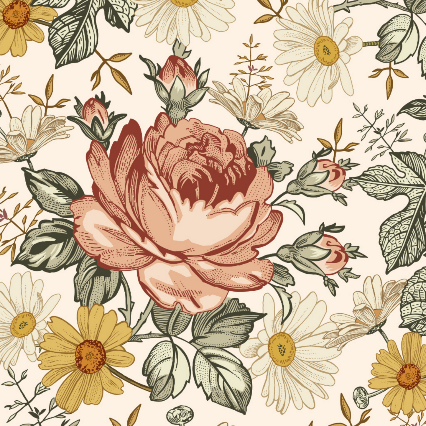 Mia (Cream) Wallpaper - 6 FT H X 15.8 FT W LUXE P&S