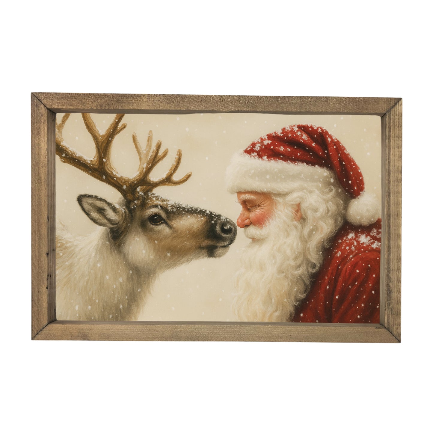 Santa Reindeer Noses Framed Art