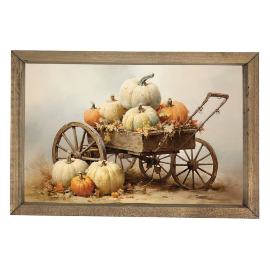 Cart of Pumpkins Framed Art