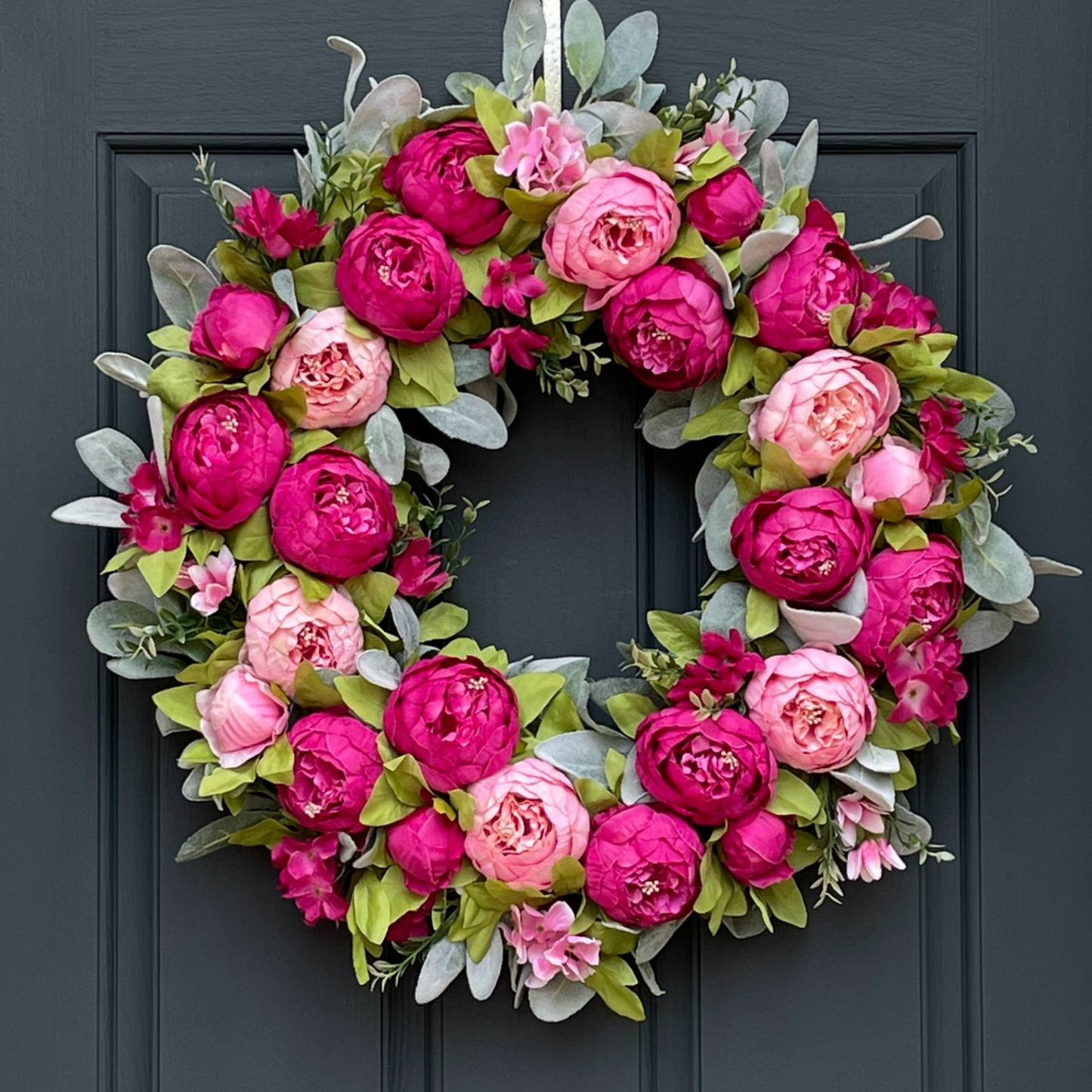 Purple Peony Spring Wreath
