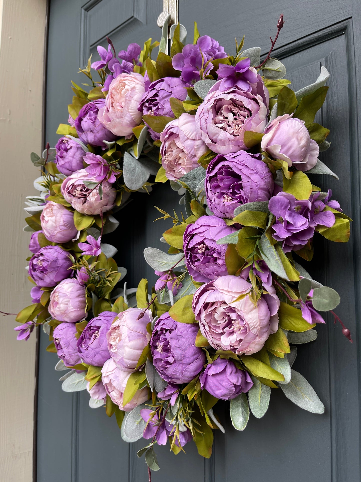 Bright Pink Peony Spring Wreath