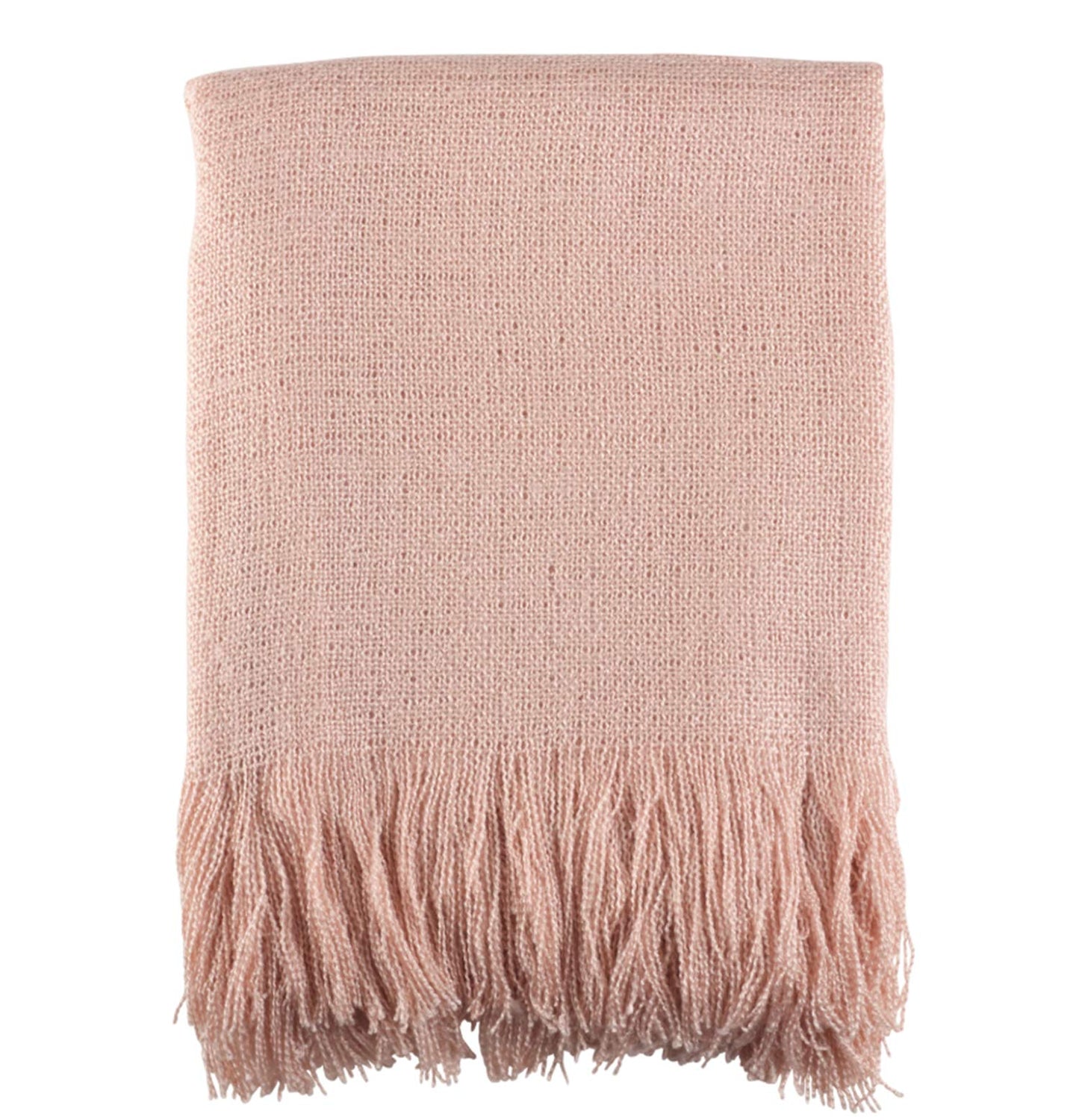 Fennco Styles Classic Solid Color Decorative Throw Blanket, 50" x 60", Pink