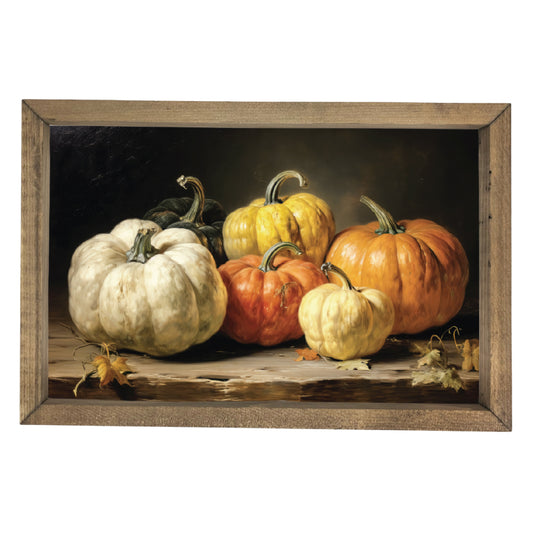 Colorful Pumpkins Framed Art