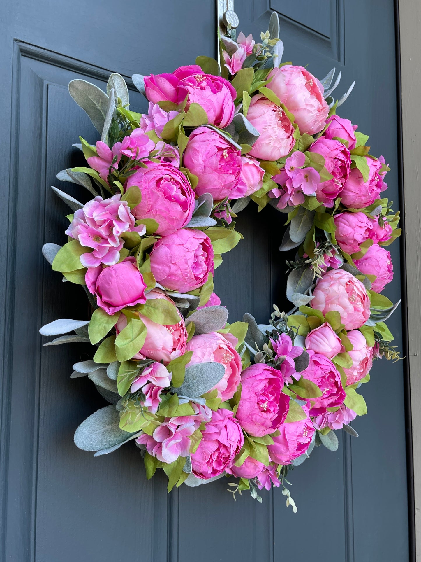 Purple Peony Spring Wreath