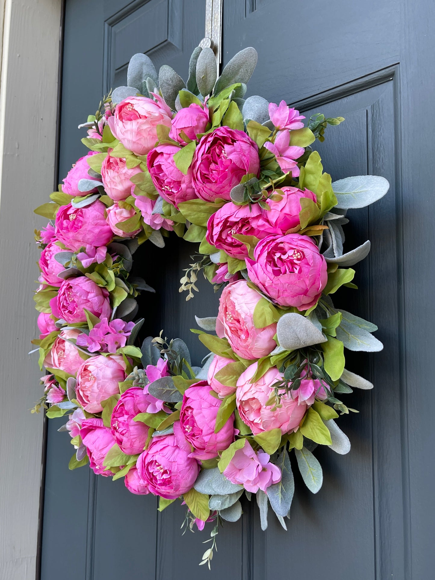 Purple Peony Spring Wreath