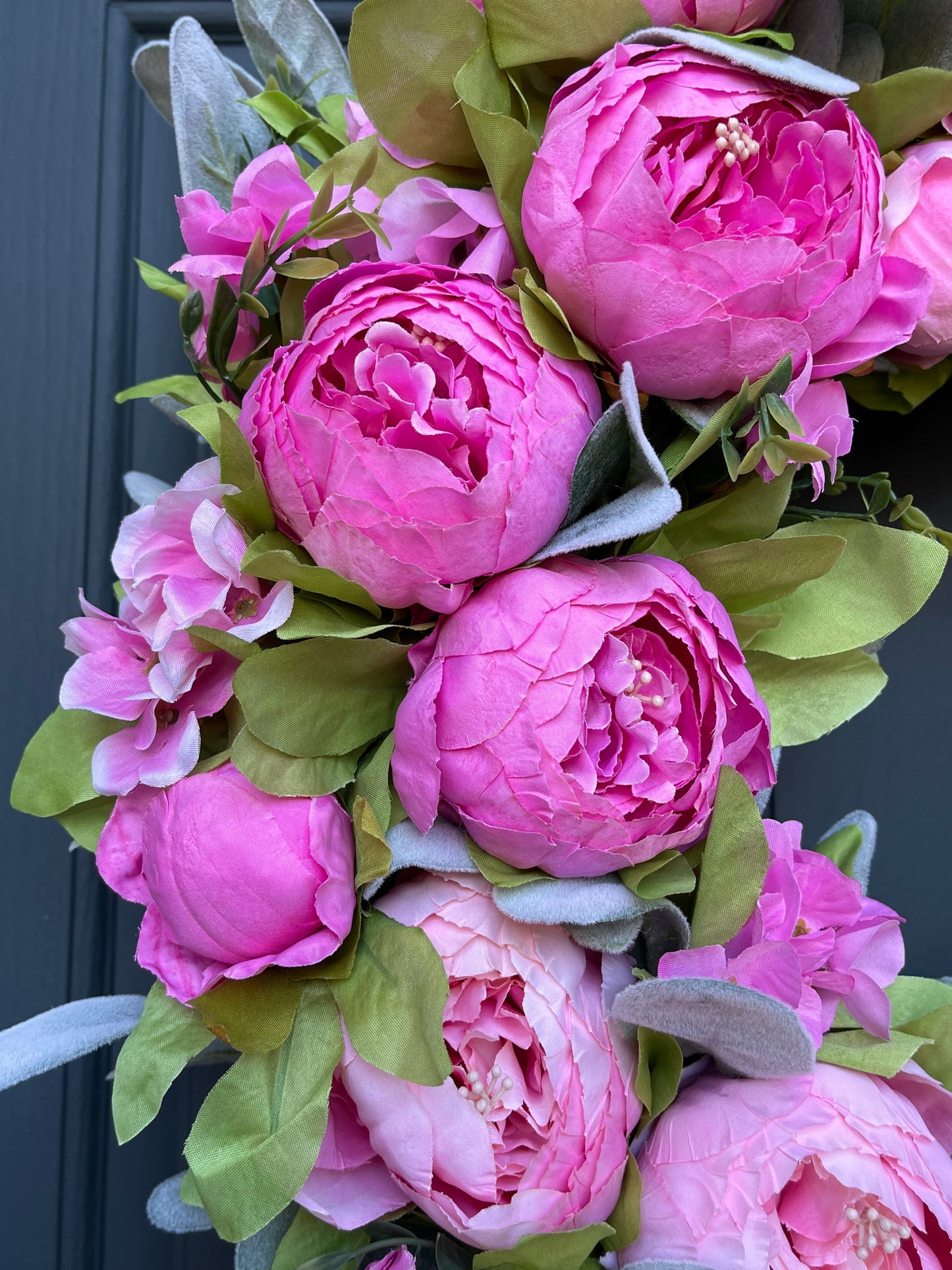 Purple Peony Spring Wreath