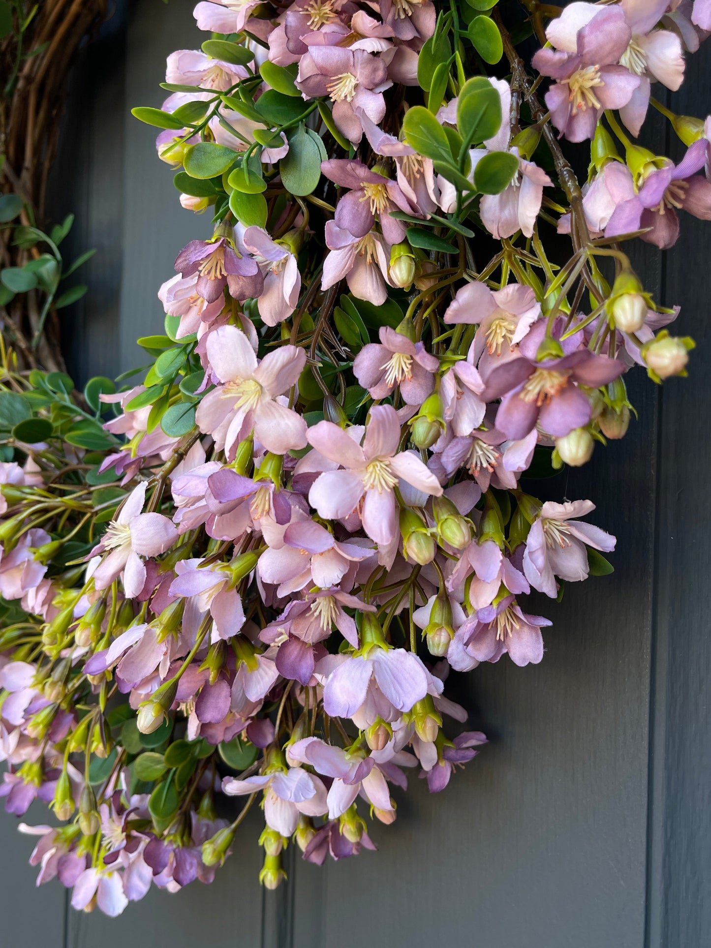 Lavender Cherry Blossom Spring Wreath