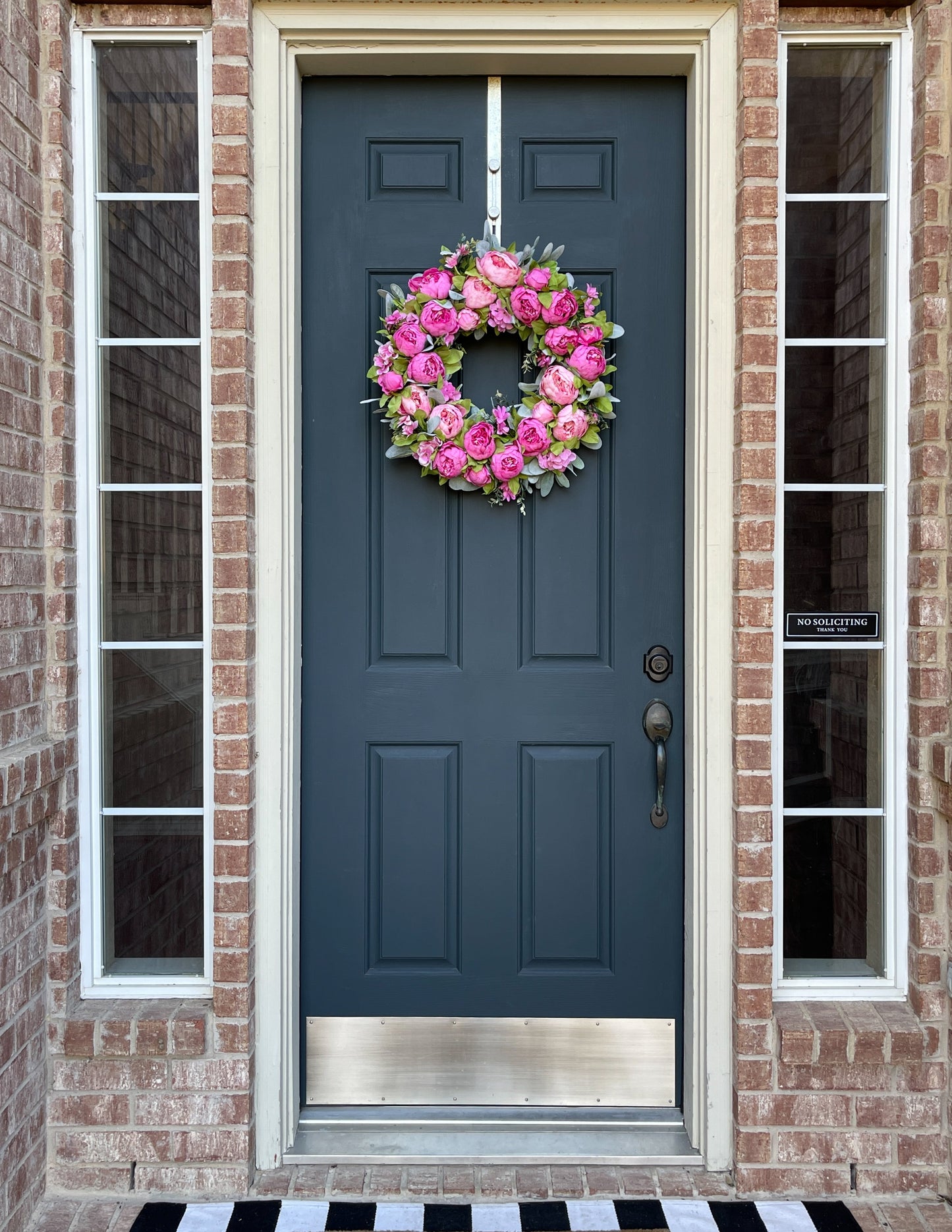 Bright Pink Peony Spring Wreath