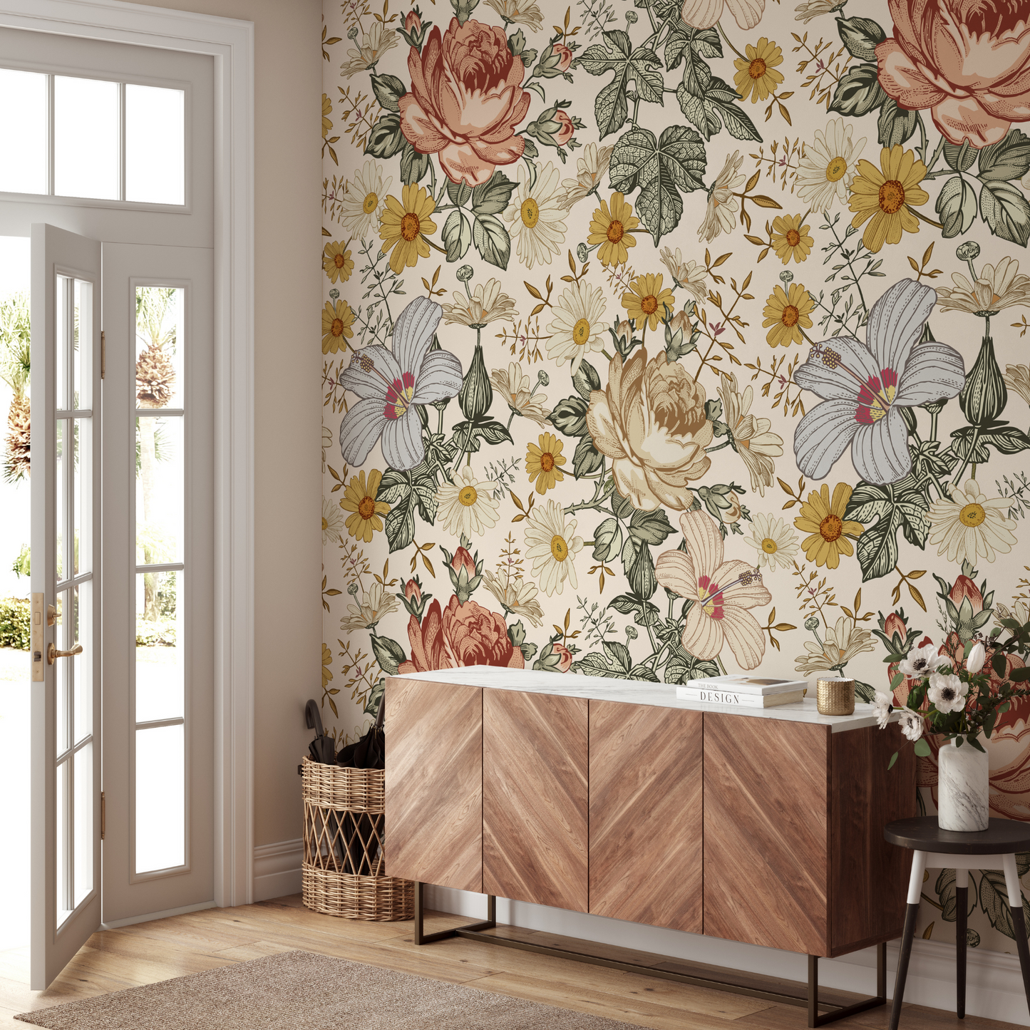 Mia (Cream) Wallpaper - 6 FT H X 15.8 FT W LUXE P&S