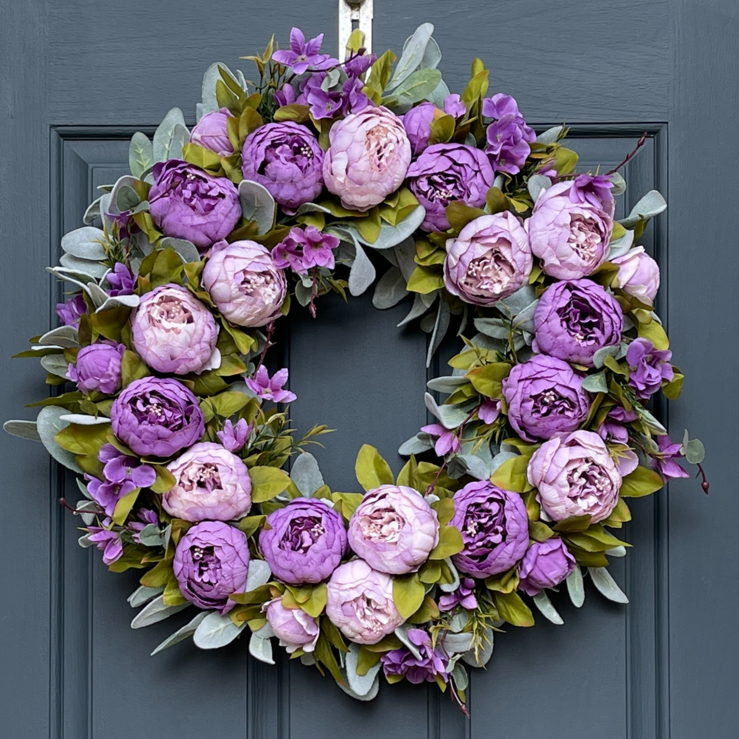 Bright Pink Peony Spring Wreath