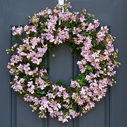 Lavender Cherry Blossom Spring Wreath