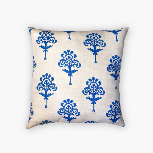 Blue Harmony - Pure Linen Throw Pillow Cover