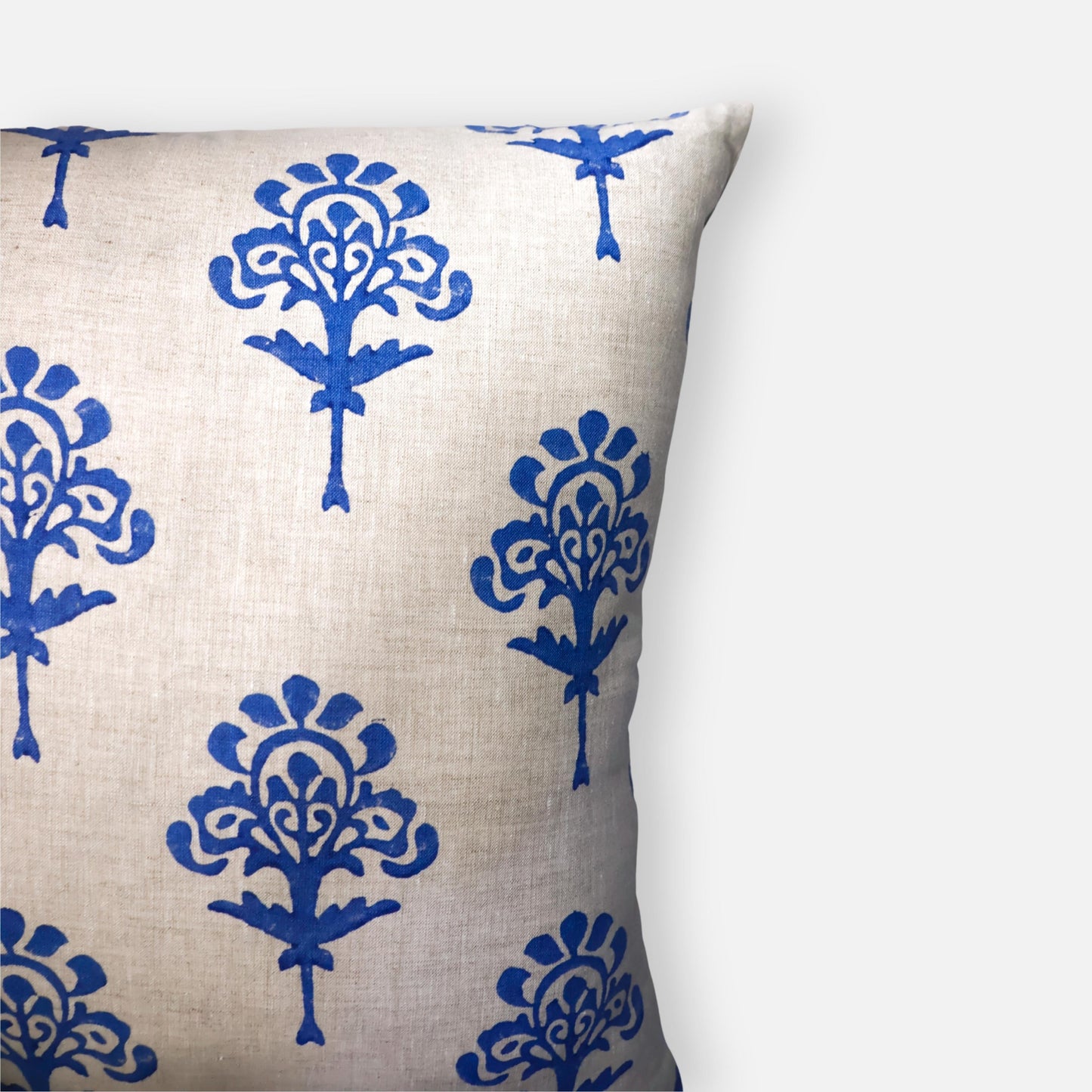 Blue Harmony - Pure Linen Throw Pillow Cover