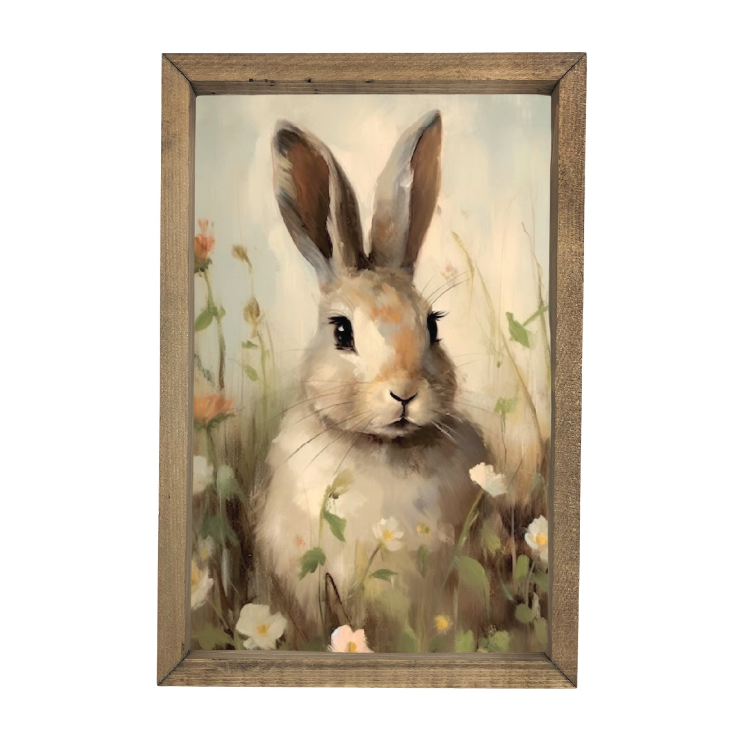 Bunny in Flowers Framed Art
