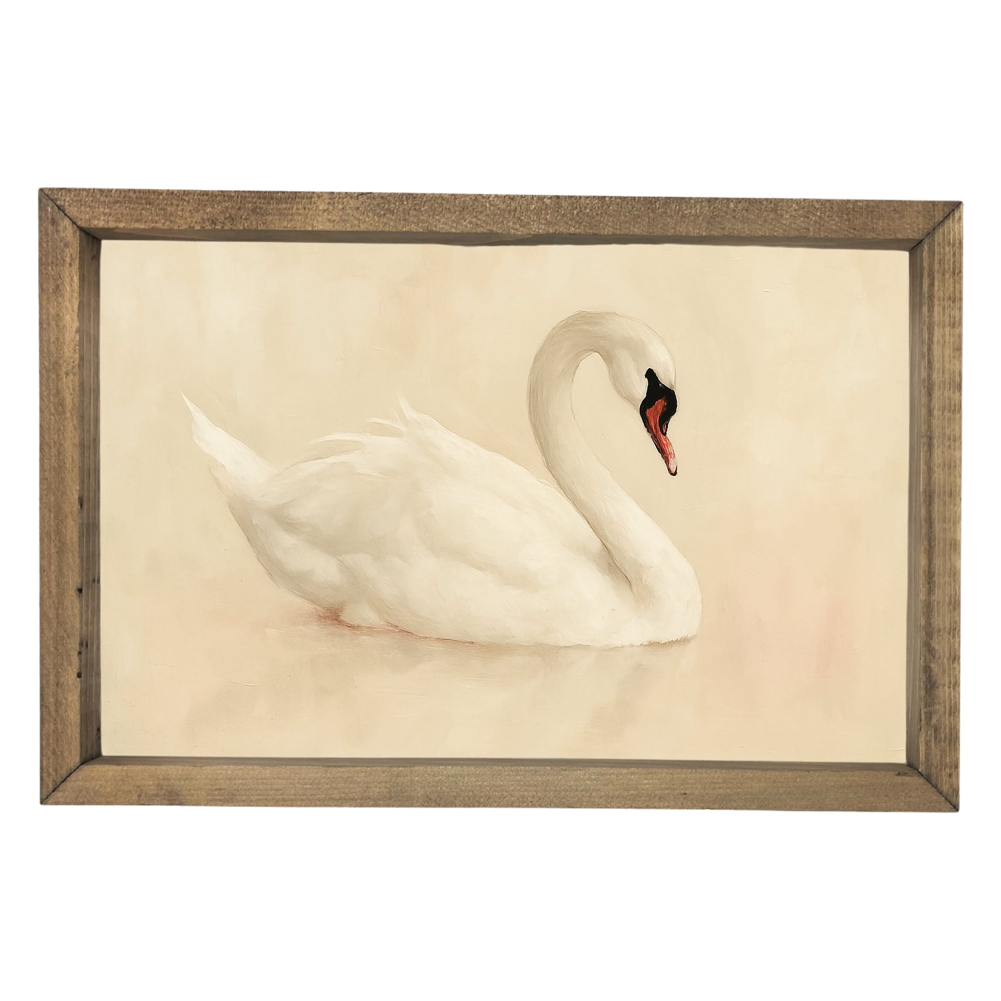 Cream Swan Framed Art