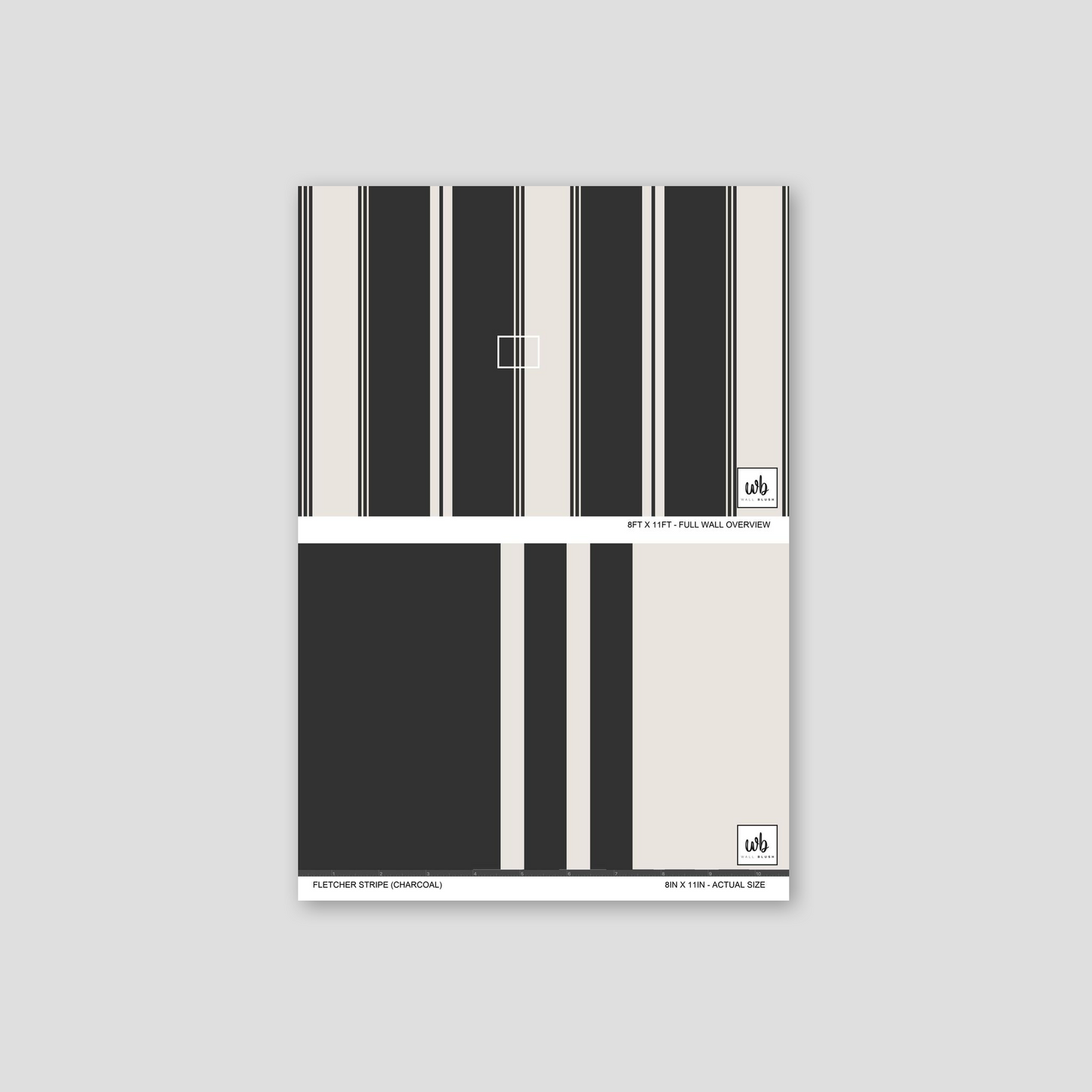 Fletcher Stripe (Charcoal) Wallpaper