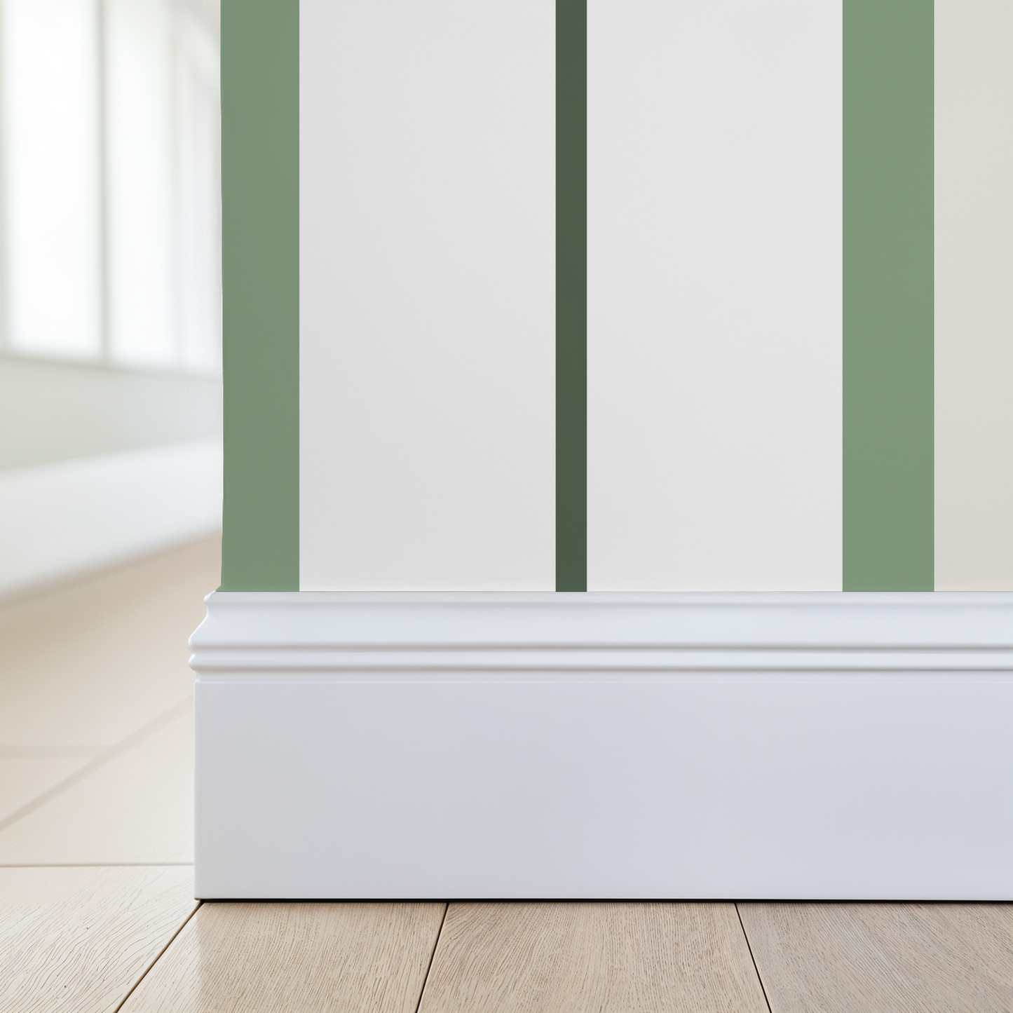 Montclair Stripes (Green) Wallpaper