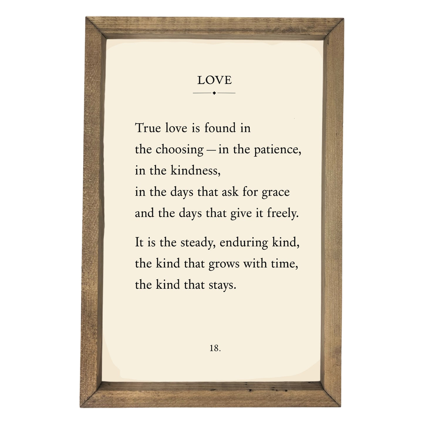 Love Quote Framed Art