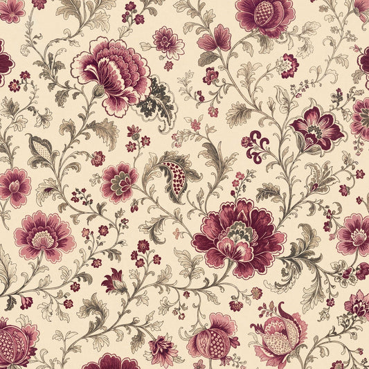 Mulberry Chintz Wallpaper